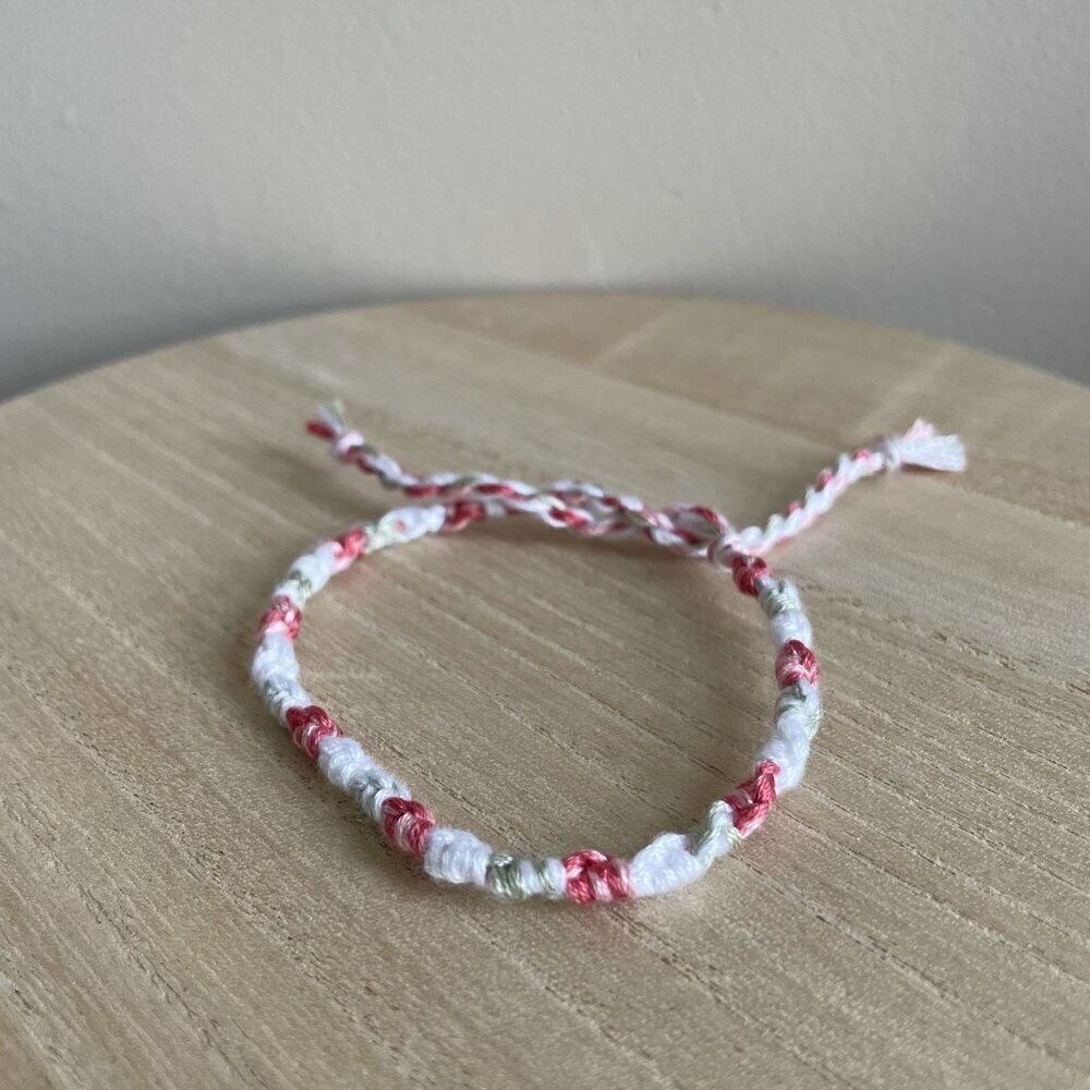 Verena Bracelet, anklet, trendy, comfortable, tie, embroidery thread, woven, gif